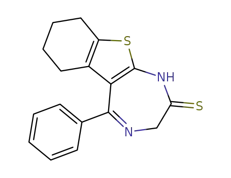 5-phenyl-1,3,6,7,8,9-hexahydro-benzo[4,5]thieno[2,3-e][1,4]diazepine-2-thione