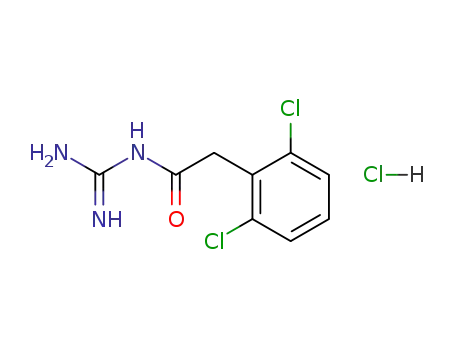 Benzeneacetamide,N-(aminoiminomethyl)-2,6-dichloro-, hydrochloride (1:1)