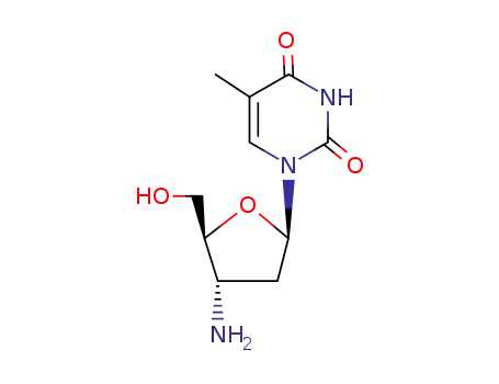 Molecular Structure of 52450-18-7 (1-[(2R,4S,5S)-4-Amino-5-(hydroxymethyl)oxolan-2-yl]-5-methylpyrimidine-2,4-dione)