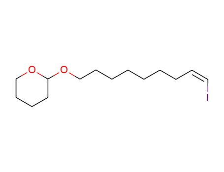 Molecular Structure of 98369-16-5 (2H-Pyran, tetrahydro-2-[(9-iodo-8-nonenyl)oxy]-, (Z)-)