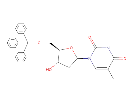 Molecular Structure of 7791-71-1 (5'-O-Tritylthymidine)