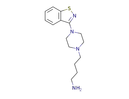 Molecular Structure of 105981-34-8 (1-Piperazinebutanamine, 4-(1,2-benzisothiazol-3-yl)-)