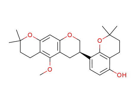 8-((R)-5-Methoxy-8,8-dimethyl-3,4,7,8-tetrahydro-2H,6H-pyrano[3,2-g]chromen-3-yl)-2,2-dimethyl-chroman-5-ol