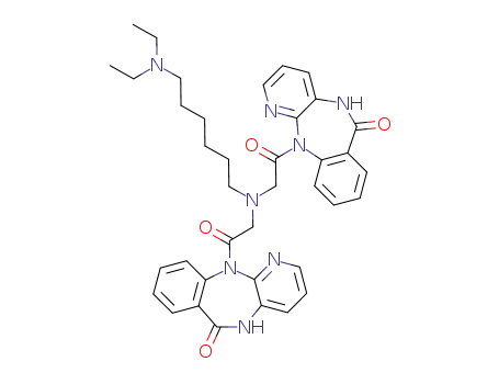 N,N-bis-<<(5,11-dihydro-6-oxo-6H-pyrido<2,3-b><1,4>-benzodiazepin-11-yl)carbonyl>methyl>-N',N'-diethyl-1,6-hexanediamine