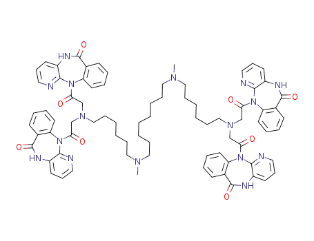 1,1,24,24-tetrakis<<(5,11-dihydro-6-oxo-6H-pyrido<2,3-b><1,4>benzodiazepin-11-yl)carbonyl>methyl>-8,17-dimethyl-1,8,17,24-tetraazatetracosane