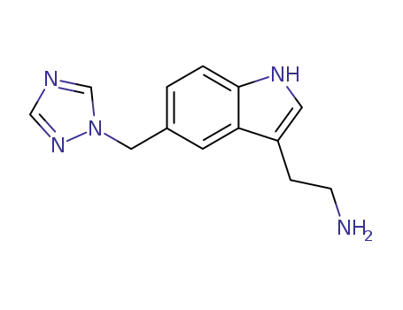 Molecular Structure of 144035-23-4 (5-(1H-1,2,4-Triazol-1-ylmethyl)-1H-indole-3-ethanamine)