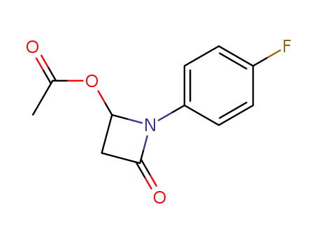 Acetic acid 1-(4-fluoro-phenyl)-4-oxo-azetidin-2-yl ester