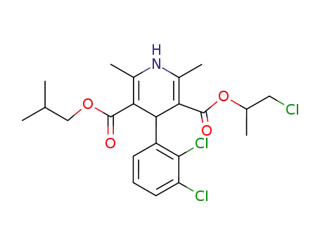 4-(2,3-Dichloro-phenyl)-2,6-dimethyl-1,4-dihydro-pyridine-3,5-dicarboxylic acid 3-(2-chloro-1-methyl-ethyl) ester 5-isobutyl ester
