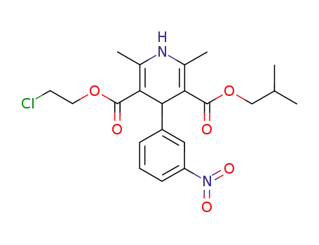 2,6-Dimethyl-4-(3-nitro-phenyl)-1,4-dihydro-pyridine-3,5-dicarboxylic acid 3-(2-chloro-ethyl) ester 5-isobutyl ester