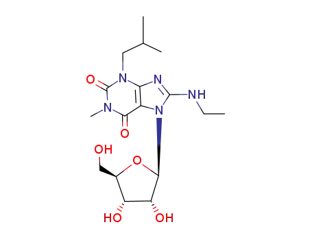 7-((2R,3R,4S,5R)-3,4-Dihydroxy-5-hydroxymethyl-tetrahydro-furan-2-yl)-8-ethylamino-3-isobutyl-1-methyl-3,7-dihydro-purine-2,6-dione