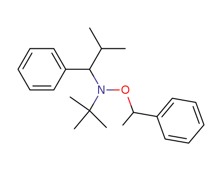 Molecular Structure of 227000-59-1 (N-tert-Butyl-N-(2-Methyl-1-phenylpropyl)-O-(1-phenylethyl)hydroxylaMine)