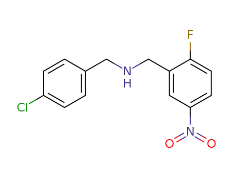(4-chloro-benzyl)-(2-fluoro-5-nitro-benzyl)-amine