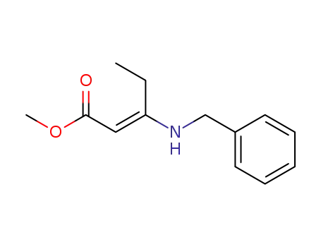 methyl 3-(phenylmethyl)amino-2-pentenoate