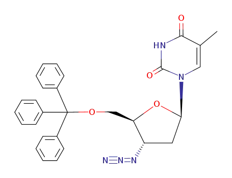 1-(3-azido-2,3-deoxy-5-O-trityl-β-D-erythro-pentofuranosyl)thymine