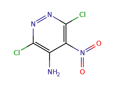 Molecular Structure of 28682-68-0 (3,6-DICHLORO-5-NITRO-4-PYRIDAZINAMINE)