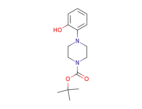 Molecular Structure of 313657-51-1 (1-(2-HYDROXY-PHENYL)-PIPERAZINE-4-CARBOXYLIC ACID TERT-BUTYL ESTER)