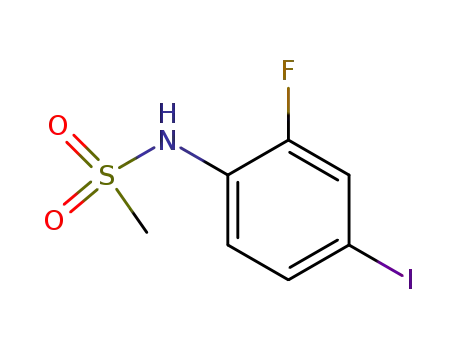 Molecular Structure of 143937-74-0 (Methanesulfonamide, N-(2-fluoro-4-iodophenyl)-)