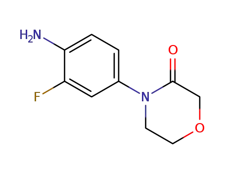 Molecular Structure of 742073-22-9 (3-Morpholinone, 4-(4-amino-3-fluorophenyl)-)