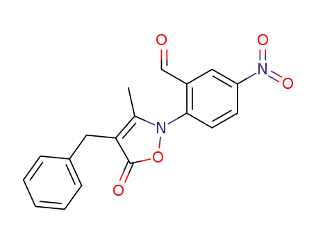 2-(4-benzyl-3-methyl-5-oxo-5H-isoxazol-2-yl)-5-nitro-benzaldehyde