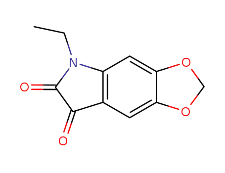 Molecular Structure of 67124-17-8 (5H-1,3-Dioxolo[4,5-f]indole-6,7-dione, 5-ethyl-)
