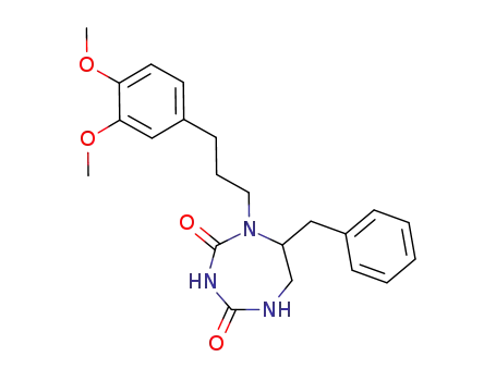 7-benzyl-1-[3-(3,4-dimethoxy-phenyl)-propyl]-[1,3,5]triazepane-2,4-dione