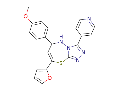 8-(2-furyl)-5,6-dihydro-6-(4-methoxyphenyl)-3-(pyridin-4-yl)-1,2,4-triazolo[3,4-b][1,3,4]thiadiazepine