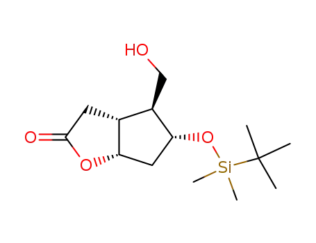 Molecular Structure of 39968-95-1 (2-[[(1,1-Dimethylethyl)dimethylsilyl]oxy]corey lactone)