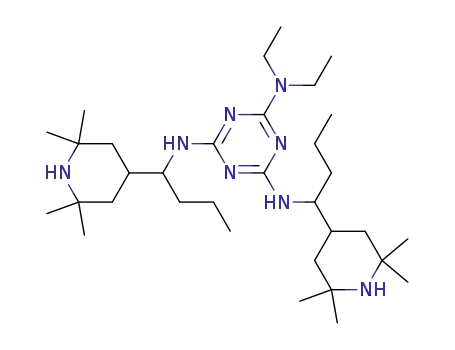 2,4-bis[N-(2,2,6,6-tetramethylpiperidin-4-yl)-n-butylamino]-6-diethylamino-1,3,5-triazine