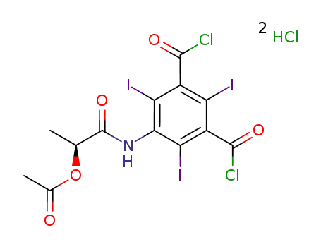 L-5-(2-acetoxypropionylamino)-2,4,6-triiodoisophthaloyl dichloride