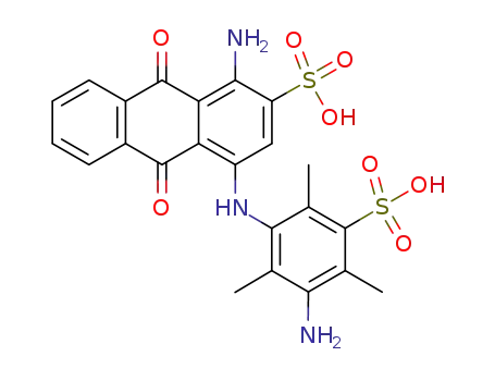 1-amino-4-(2',4',6'-trimethyl-3'-amino-5'-sulfophenylamino)anthraquinone-2-sulfonic acid