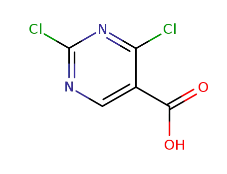 Molecular Structure of 37131-89-8 (2,4-Dichloropyrimidine-5-carboxylic acid)