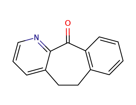 Molecular Structure of 3964-73-6 (5,6-dihydro-11H-benzo[5,6]cyclohepta[1,2-b]pyridin-11-one)