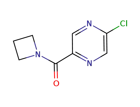 Molecular Structure of 915948-98-0 (Azetidin-1-yl(5-chloropyrazin-2-yl)Methanone)