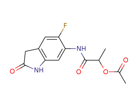 acetic acid 1-(5-fluoro-2-oxo-2,3-dihydro-1H-indol-6-ylcarbamoyl)-ethyl ester