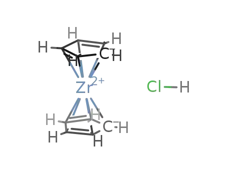 Molecular Structure of 37342-97-5 (Bis(cyclopentadienyl)zirconium chloride hydride)
