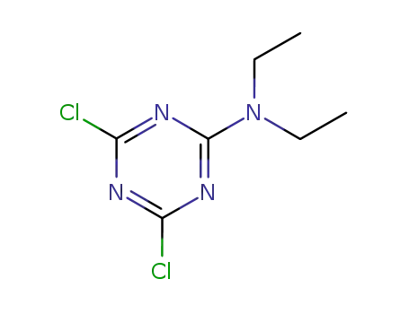 Molecular Structure of 1722-19-6 (2-(N,N-DIETHYLAMINO)-4,6-DICHLOROTRIAZINE)