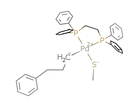 (3-phenylpropyl)(methylthiolato)[1,2-bis(diphenylphosphanyl)ethane]palladium