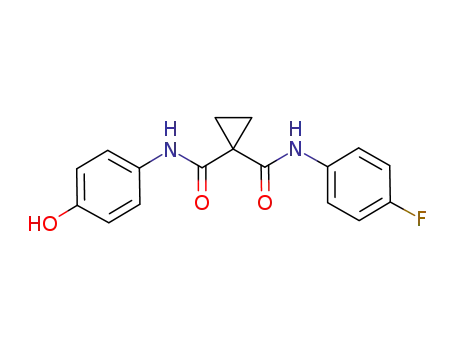 Molecular Structure of 849217-60-3 (N-(4-fluorophenyl)-N-(4-hydroxyphenyl)cyclopropane-1,1-dicarboxamide)