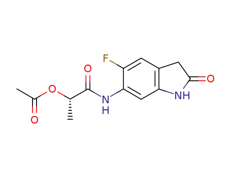 (S)-acetic acid 1-(5-fluoro-2-oxo-2,3-dihydro-1H-indol-6-ylcarbamoyl)-ethyl ester