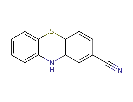 Molecular Structure of 38642-74-9 (2-Cyano-phenothiazine)