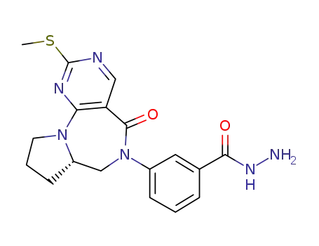 (S)-3-(9-methylthio-6-oxo-2,3,3a,4-tetrahydro-1H,6H-5,8,10,10b-tetraazabenzo[e]azulen-5-yl)benzoic hydrazide