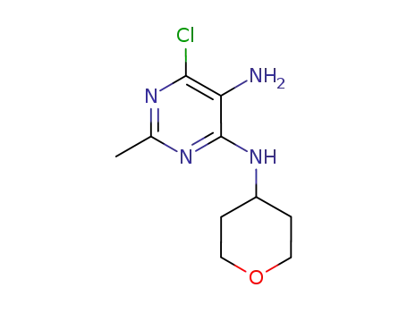 6-chloro-2-methyl-N4-(tetrahydro-2H-pyran-4-yl)-pyrimidine-4,5-diamine