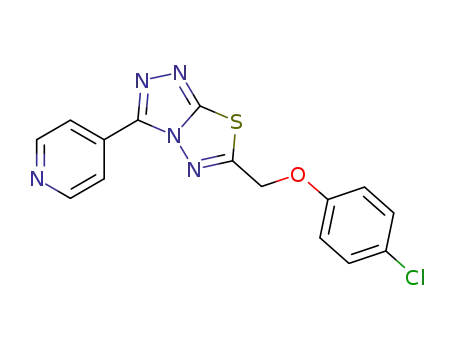 6-((4-chlorophenoxy)methyl)-3-(pyridin-4-yl)[1,2,4]triazolo[3,4-b][1,3,4]thiadiazole