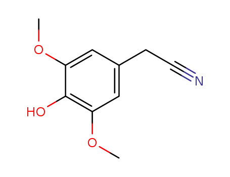 Molecular Structure of 42973-55-7 (3,5-DIMETHOXY-4-HYDROXYPHENYL ACETONITRILE)