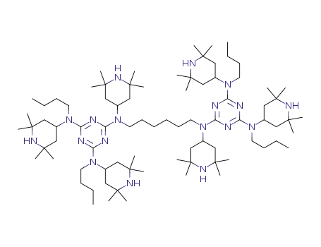 N,N'-bis-(2,2,6,6-tetramethylpiperidin-4-yl)-N,N'-bis-{2,4-bis-{n-butyl-(2,2,6,6-tetramethylpiperidin-4-yl)amino}-[1,3,5]triazin-6-yl}hexane-1,6-diamine