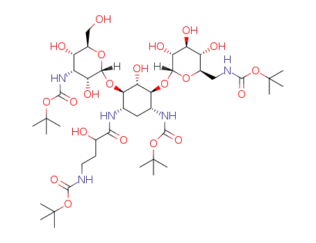 3,6',3",1'"-tetra-N-(tert-butoxycarbonyl)-amikacin