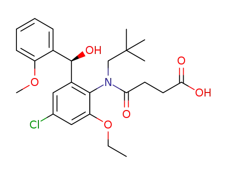 4-[(4-chloro-2-ethoxy-6-[(S)-hydroxy(2-methoxyphenyl)-methyl]phenyl)(2,2-dimethylpropyl)amino]-4-oxobutanoic acid