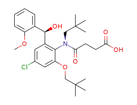 4-[(4-chloro-2-(2,2-dimethylpropoxy)-6-[(S)-hydroxy(2-methoxyphenyl)methyl]phenyl)(2,2-dimethylpropyl)amino]-4-oxobutanoic acid