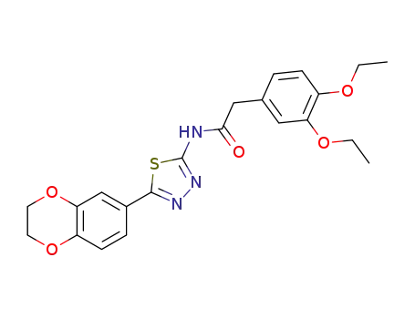2-(3,4-diethoxyphenyl)-N-(5-(2,3-dihydrobenzo[b][1,4]dioxin-6-yl)-1,3,4-thiadiazol-2-yl)acetamide