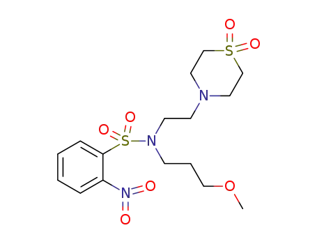 N-(2-(1,1-dioxido-4-thiomorpholinyl)ethyl)-N-(3-methoxypropyl)-2-nitrobenzenesulfonamide